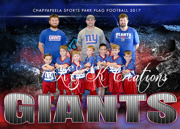5X7 GIANTS 4-5 FOOTBALL TEAM