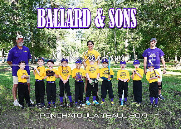 5X7 TBALL BALLARD AND SONS TEAM