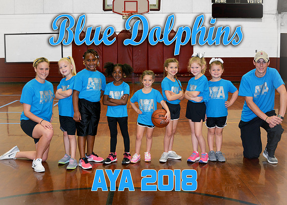 5x7 4-6 girls #2 Blue Dolphins Team