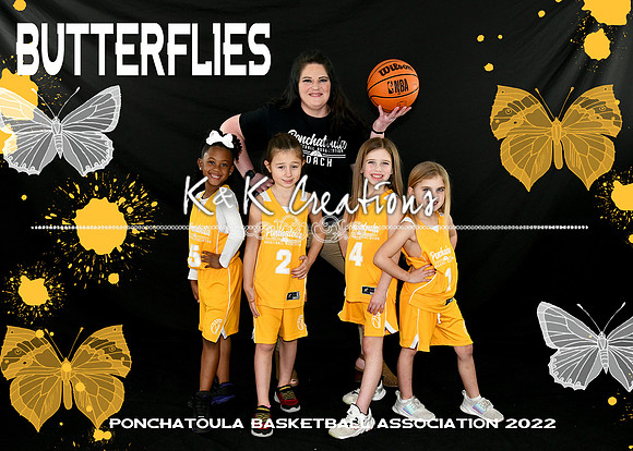 5X7 BUTTERFLIES COACH AARON TEAM
