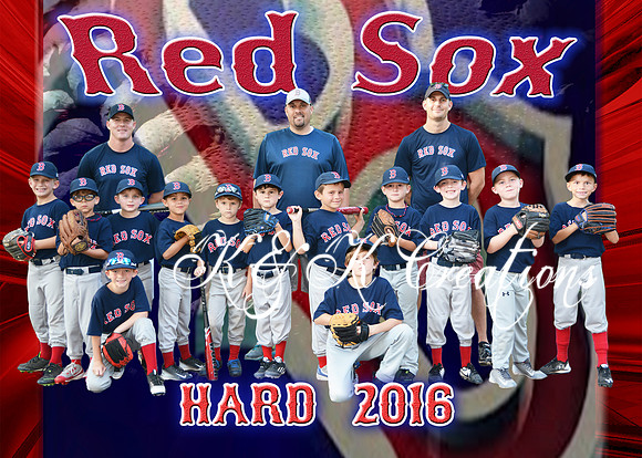 5X7 RED SOX TEAM