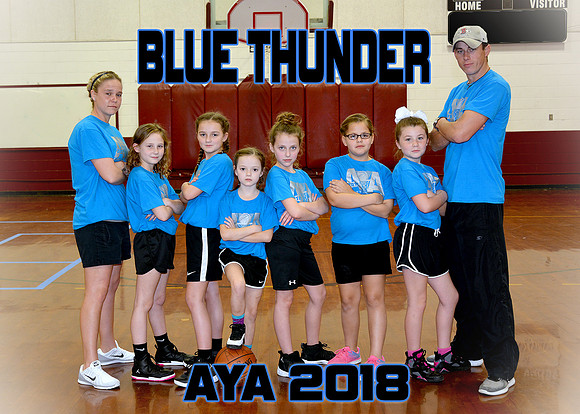 5x7 7-8 girls #1 Blue Thunder Team
