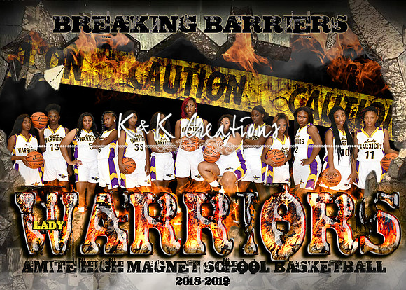 5X7 AMITE LADY WARRIOR BASKETBALL TEAM