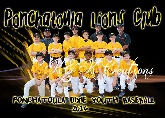 5x7 PONCHY LIONS CLUB TEAM 11-12B