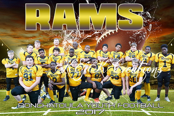 8X12 RAMS FOOTBALL TEAM PYF 2017