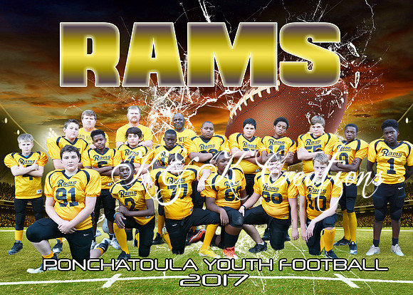 5X7 RAMS FOOTBALL TEAM PYF 2017