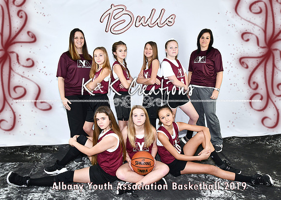 5x7 girls 11-12-13 Team 1 BULLS Team