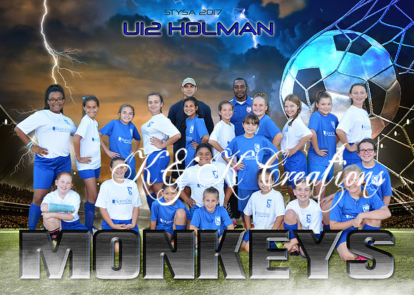 5X7 U12 HOLMAN MONKEYS TEAM