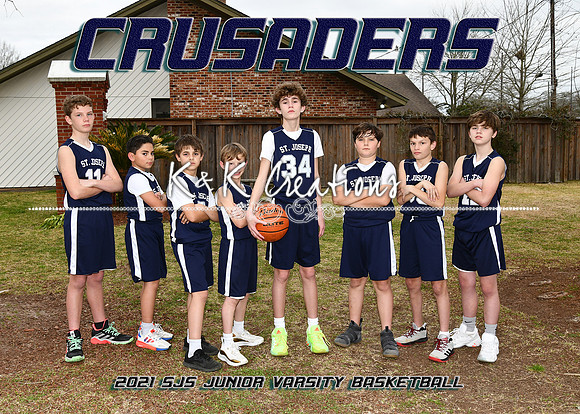 5x7 junior varsity boys basketball team