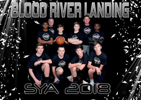 5x7 Blood River Landing Black Team