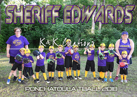 5x7 tball Sheriff Edwards Team