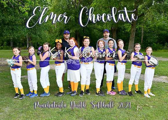 5x7 9-10girls elmer choclate team