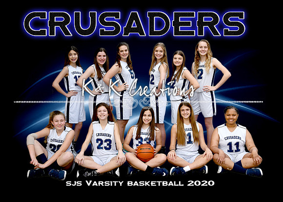 5x7 sjs varsity girls basketball 2020 team