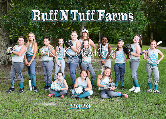 5x7 9-10 girls ruff n tuff farms team