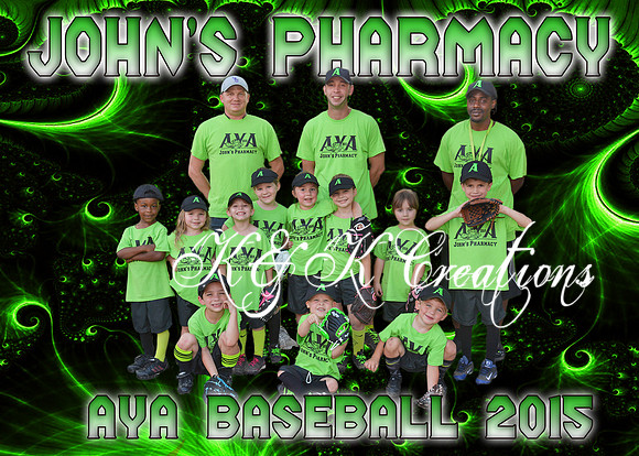 JOHNS PHARMACY 5X7 TEAM TBALL