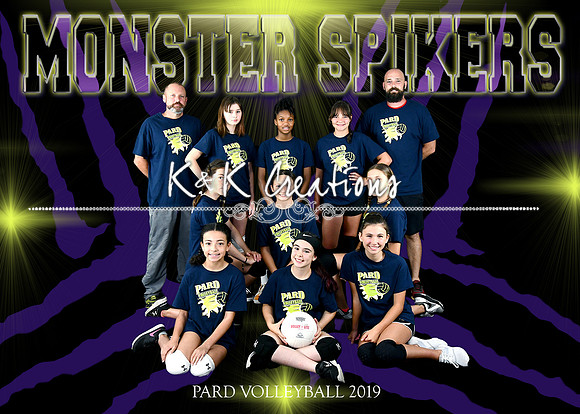 5x7 Monster Spikers Team 10-12