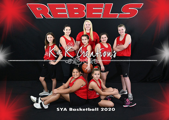 5X7 11-14GIRLS REBELS TEAM