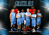 5X7 9-10 BOYS GRIZZLIES TEAM