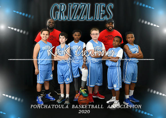 5X7 9-10 BOYS GRIZZLIES TEAM