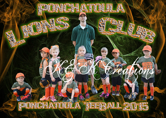 5x7 TBALL Ponchy Lions Club