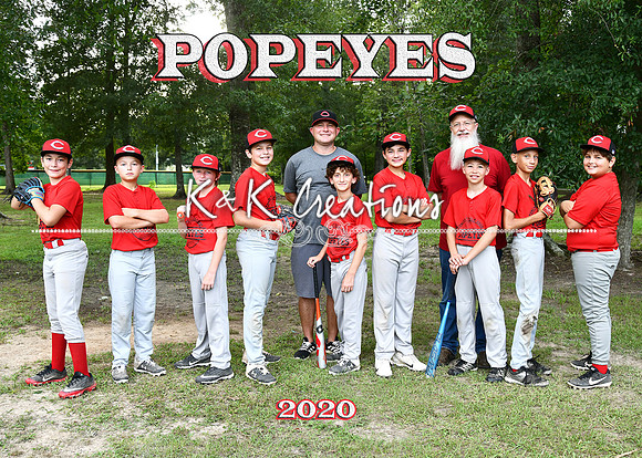 5X7 11-12 BOYS POPEYES TEAM