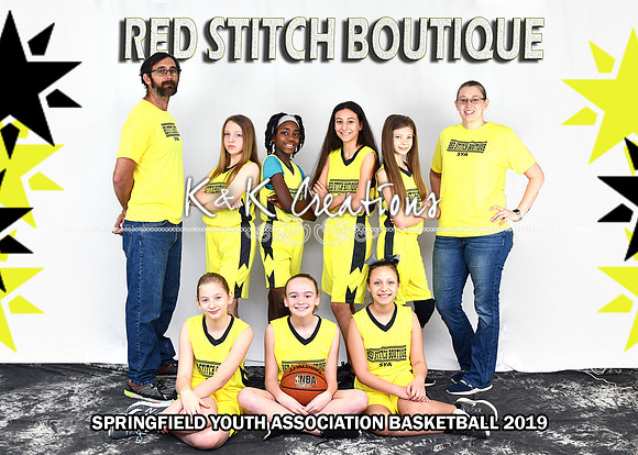 5x7 11 Girls RIcky RED STITCH BOUTIQUE TEAM