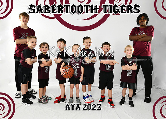 5X7 SABERTOOTH TIGERS B4-6  LUKE TEAM