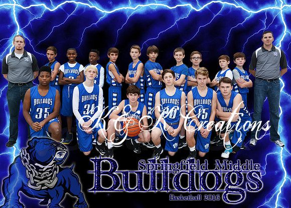 5x7 SPRINGFIELD BASKETBALL BOYS TEAM