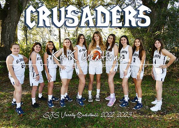 5x7 sjs girls varsity basketball team