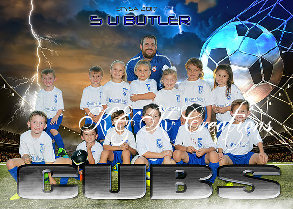 5X7 5U BUTLER CUBS STYSA TEAM