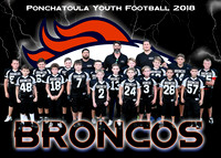 5x7 broncos football team