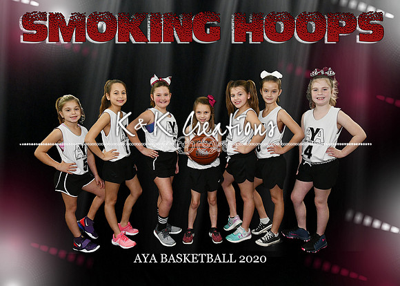 5x7 girls 7-8 team 3 smoking hoops