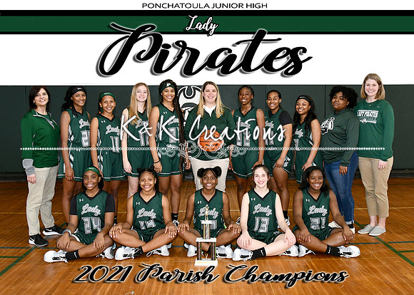 5x7 pjsh lady pirates basketball team