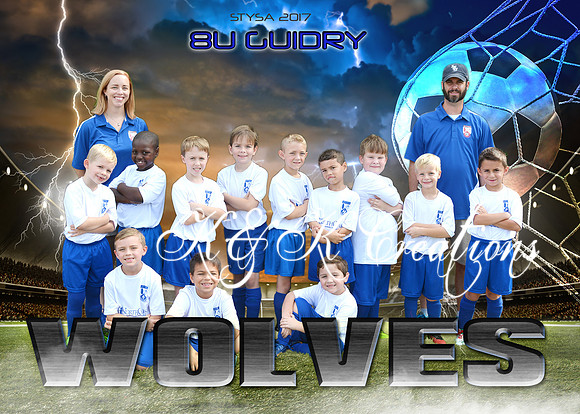 5X7 8U GUIDRY WOLVES
