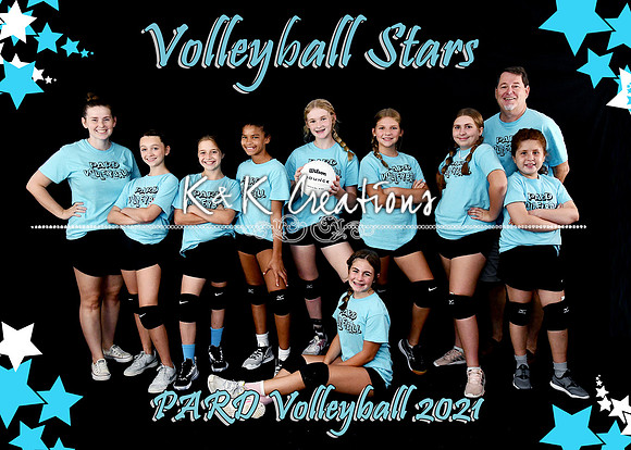 5x7 10-12 Volleyball Star Team