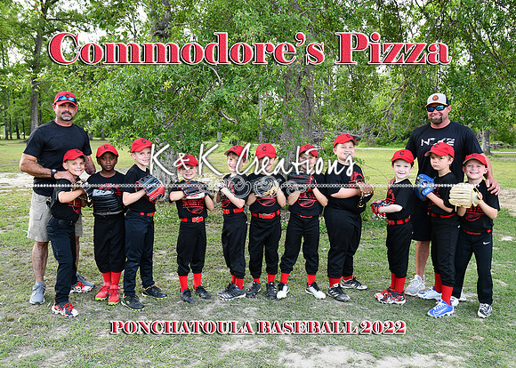 5x7 7-8b commodores pizza team