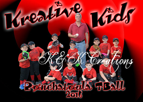 5X7 KREATIVE KIDS TBALL TEAM