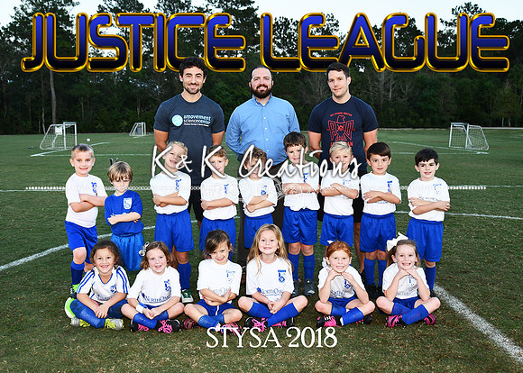 5X7 JUSTICE LEAGE TEAM STYSA