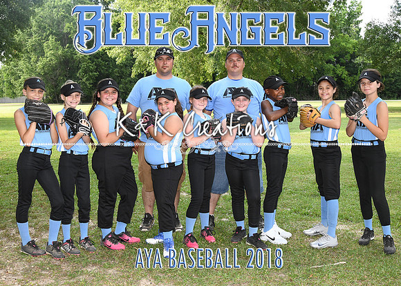 5x7 aya BLUE ANGELS 9-11Girls #2 TEAM