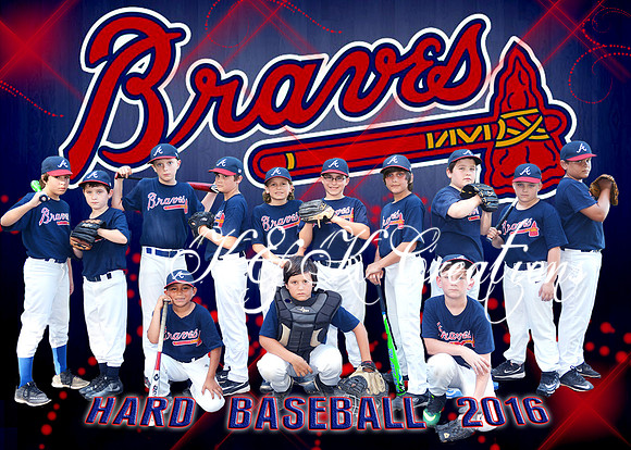 5X7 BRAVES TEAM