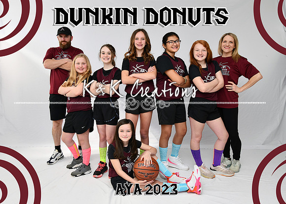 5X7 DUNKIN DONUTS G9-10 TEAM