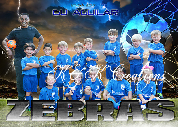 5X7 6U AGUILAR ZEBRAS TEAM
