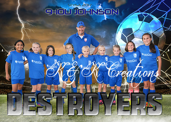 5x7 9-10U JOHNSON DESTROYERS stysa team