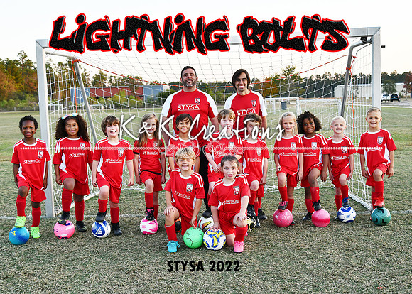 5X7 LIGHTNING BOLTS TEAM