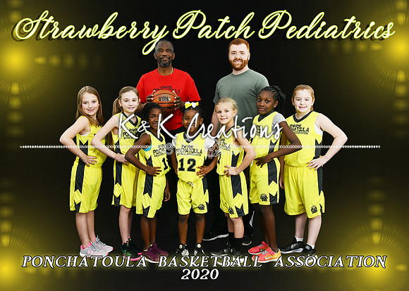 5X7 7-8 GIRLS STRAWBERRY PATCH PEDIATRICS TEAM