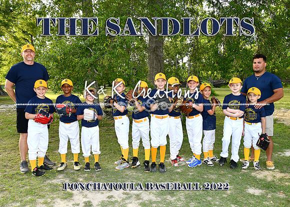 5X7 7-8 BOYS THE SANDLOTS TEAM