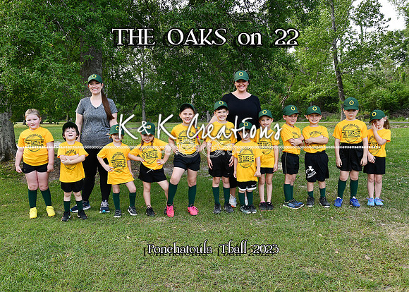 5x7 the oaks team tball