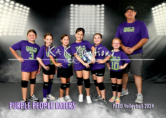 5X7 PURPLE PEOPLE EATERS TEAM