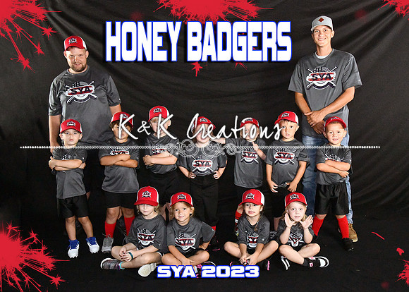 5X7 HONEY BADGERS TEAM