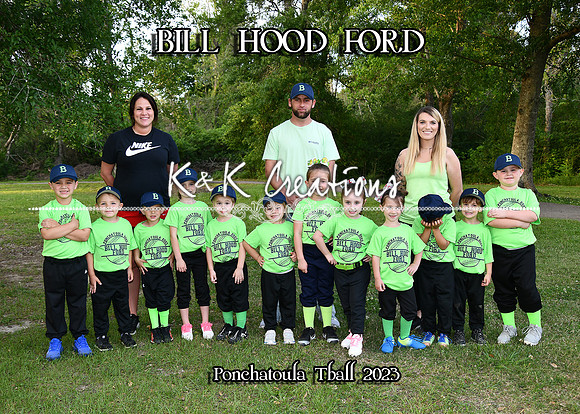 5X7 BILL HOOD FORD TEAM